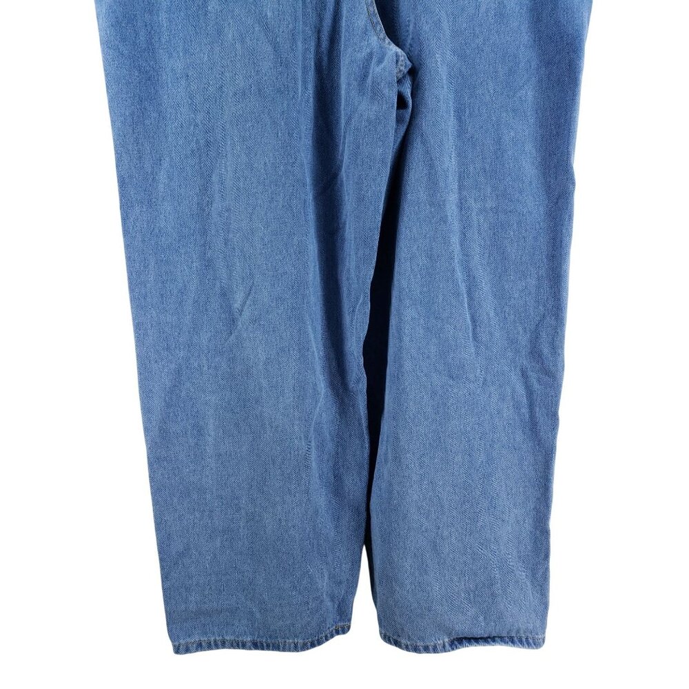 Shein Curve Denim Bib Overalls Womens OXL Adjustable Straps Cotton Blend Light W - Picture 4 of 9